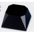 Black Crystal Beveled Four Sided Slant Base (4 1/2"x4 1/2"x2" )